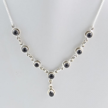 Semi precious stone necklace sterling silver